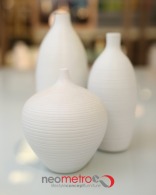 Pure white vases will serenity and calm